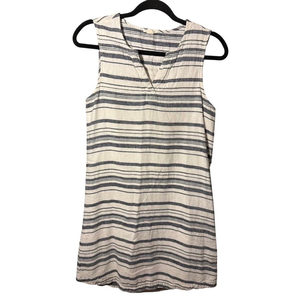 BeachLunchLounge Striped Linen Blend Sundress – Blue / White – XS